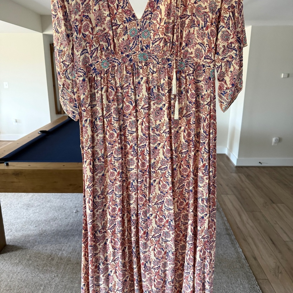 Natalie Martin Floral Print Midi Length Dress